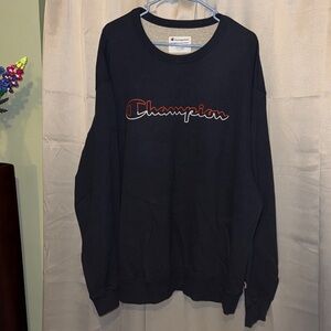 Champion Men's Dark Blue Crewneck Sweater